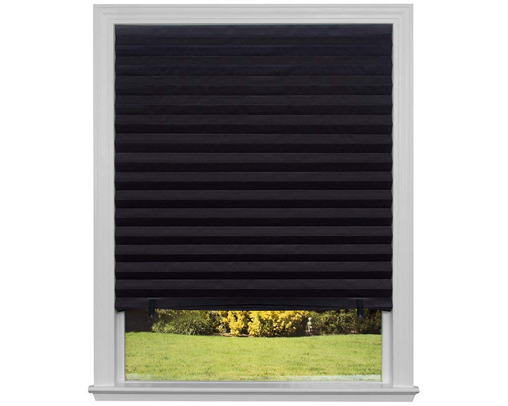Blackout Pleated Paper Shade Black